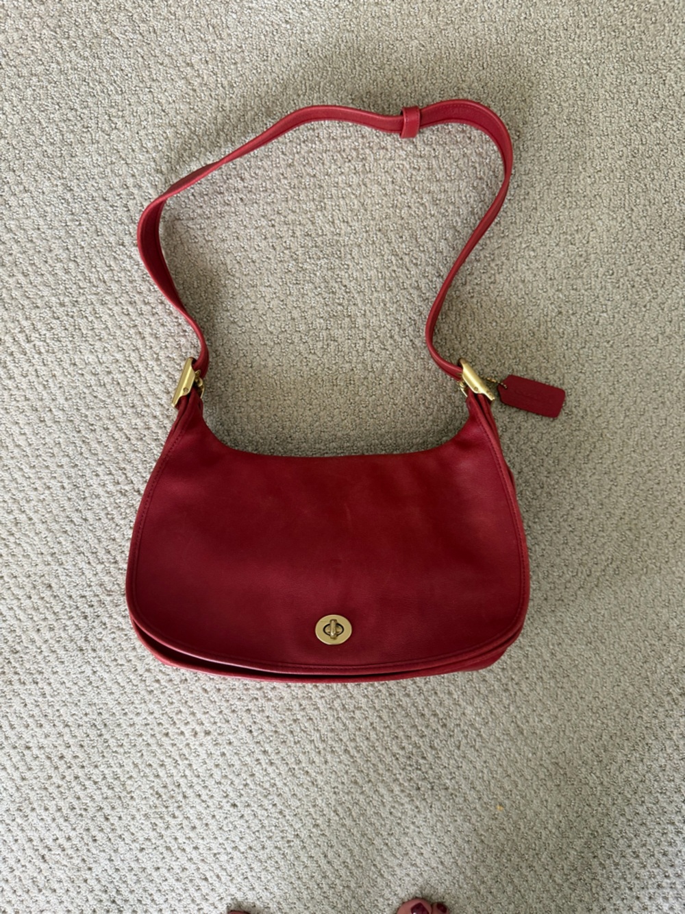 Vintage red coach bag